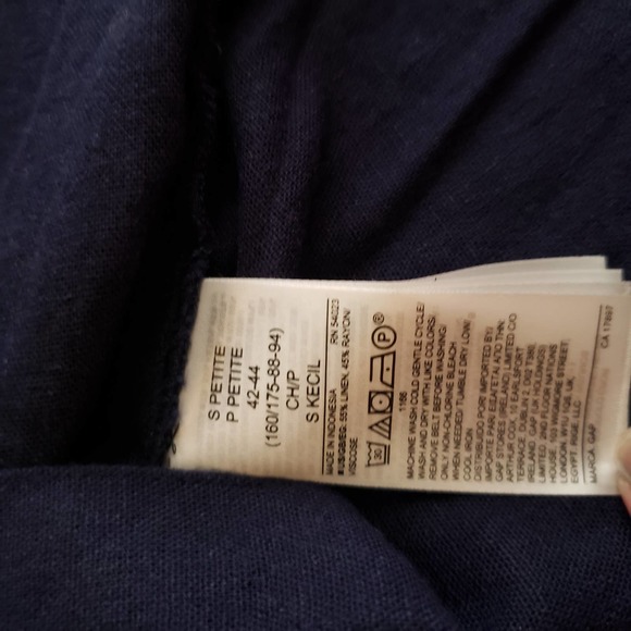 GAP blue button down long sleeve collared casual midi dress SP - Picture 9 of 11